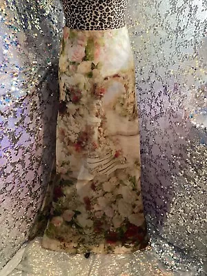 ZIMMERMANN Luminosity Flare Silk Skirt Rosy Garden Floral Sz US8/10AU3 NWT • $955