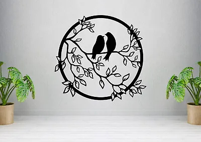 Love Birds In Ring - Sticker Vinyl Decal Nature Cute Design Home Wall Art • £15.99