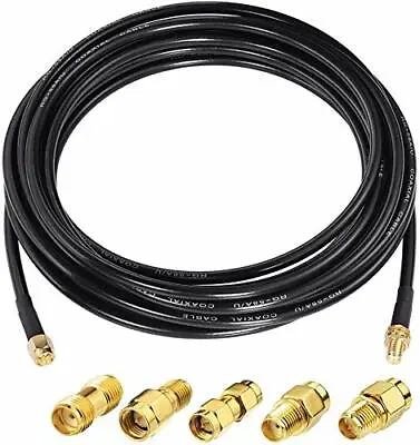 Antenna Adapter Cable SMA Coaxial RG58 2 ~ 10m Kit For SDR FPV Antenna Ham Radio • £17.99