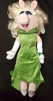 Disney Store Muppets Most Wanted MISS PIGGY 20  Plush Stuffed Animal Green Gown • $28