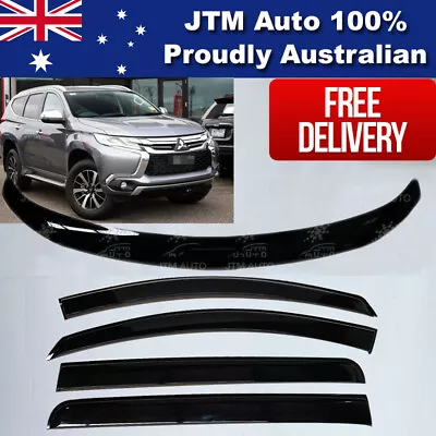 Bonnet Protector + Weathershields To Suit Mitsubishi Pajero QE Sport 2016-2018 • $116.10