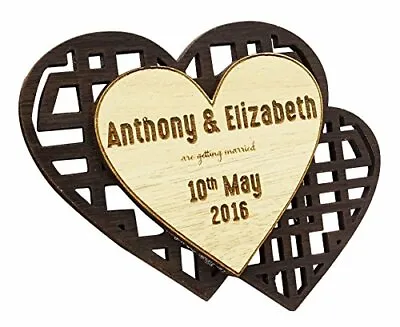 $104.49 • Buy Personalized Save The Date Wooden Engraved Magnets 30 Rustic Wedding-oXG