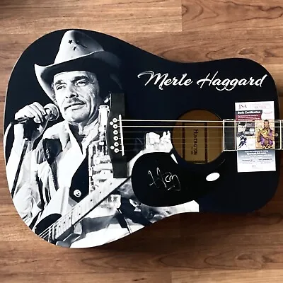 MERELE HAGGARD Signed Guitar JSA COA Custom 1/1 MAMA TRIED PANCHO AND LEFTY🎸 • $2599.99