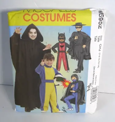 McCall's 5952 Batman Zorro Vampire Race Car Driver Costume Pattern 7-14 Uncut • $9.95