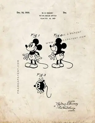 Mickey Mouse Patent Print Old Look • $9.96