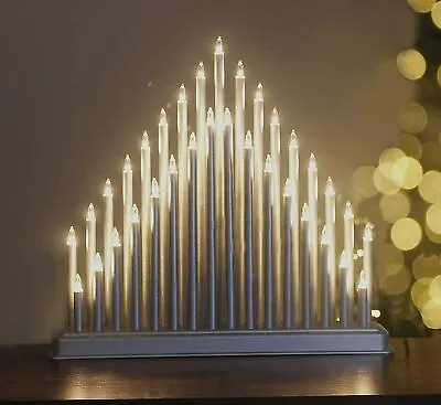 White Candle Bridge 33 Pipe Christmas Decoration Light Up Arch Mains Xmas Window • £22.99