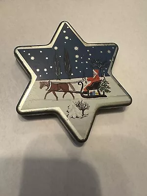 Vintage Swiss-made Star Shaped Christmas Tin • $5