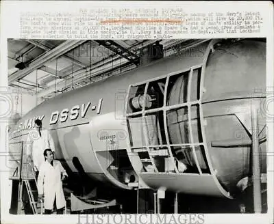1968 Press Photo Mockup Of Navy's  Deep Submergence Vehicle (DSSV) California • $19.99