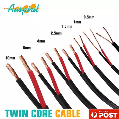 12V Twin Core Wire Cable 2 Sheath Electrical Vehicle Caravan Camper Solar Wiring • $13.94