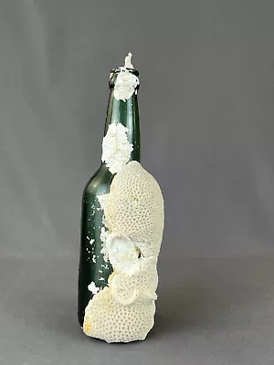 Antique Coral Encrusted Shipwreck Salvage Green Glass Bottle With Shells • $99.99