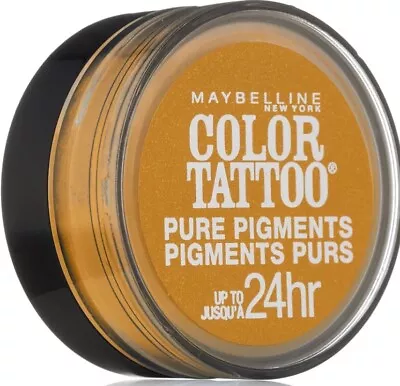 Maybelline Color Tattoo Pure Pigments 24 Hr Eye Shadow - Wild Gold 25 • $4.49