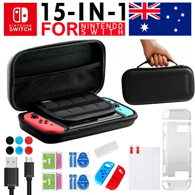 For Nintendo Switch Travel Carry Case EVA Bag+Cover+Screen Protector+Accessories • $19.85