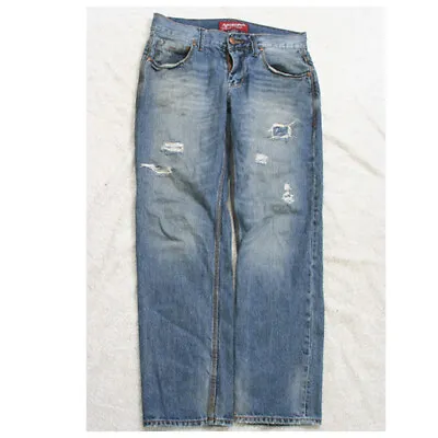 Arizona Jean Co Blue Cotton Denim Mens Mans Jeans Pants Zipper Fly 29  X 30  J93 • $7.98