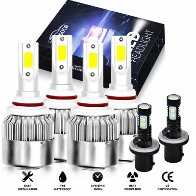 Parts Accessories LED Headlight Conversion Bulbs Hi Low Beam Lights 6000K White • $35.99