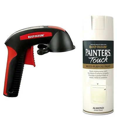 Rust-Oleum Painters Touch Spray Can Paint Gloss Matt Satin + Trigger Spray Gun • £9.70