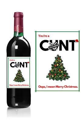 £2.69 • Buy Santa Wine Bottle Label Christmas Funny Novelty Joke Rude