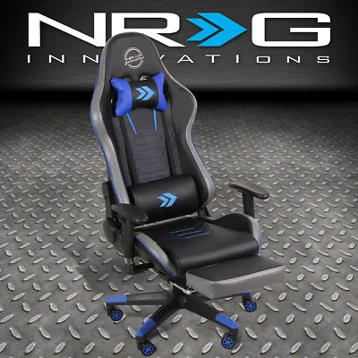 Nrg Innovations Rsc-g100bl Blue Adjustable Office Computer Desk Gaming Chair • $119.99