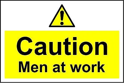  Caution Men At Work Safety Sign • £5.39