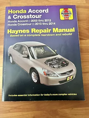 Pre-Owned Honda Accord & Crosstour/Repair Manual Haynes Publications  42015 • $49.99