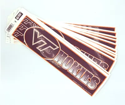 Virginia Tech Hokies 12 Pack Of Officially Licensed Bumper Stickers • $15.99