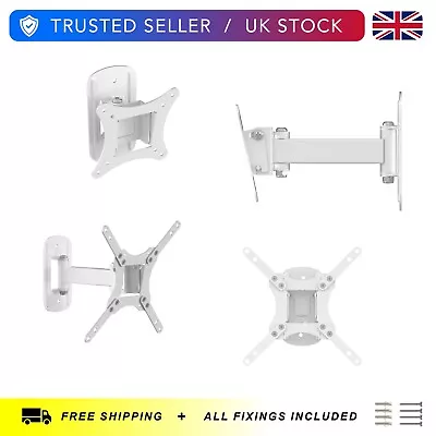 £11.99 • Buy TV Wall Bracket Mount Tilt & Swivel For 12 22 24 28 32 37 39 Inch Monitor White