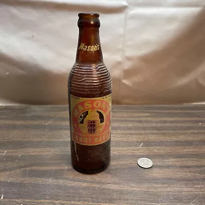 Rare Mason's Root Beer Soda Bottle 1952 McLaughlin Rock IslandIllinois • $16.95