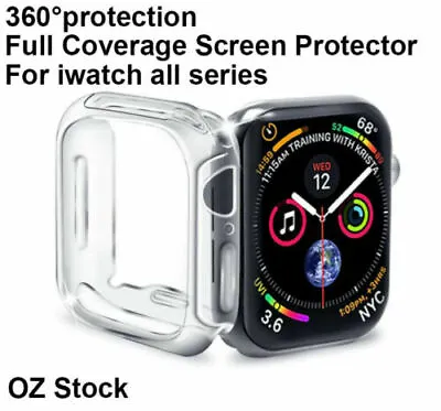 $5.99 • Buy Apple Watch IWatch Full Screen Protector Cover 7 6 5 4 3 SE 38/42/40/44/45/41mm