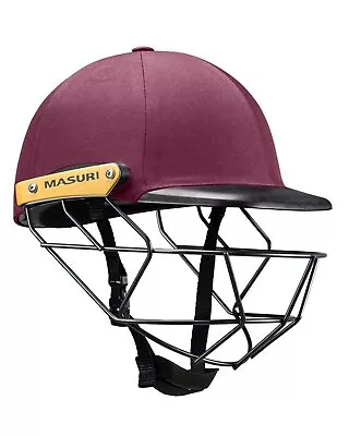 Masuri C Line Plus Stainless Steel Cricket Batting Helmet - Maroon - Junior/Boys • $95.28