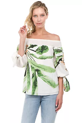 VAVA By Joy Han: Women's IRSIA OFF SHOULDER TOP (GREEN)-VT1071 • $16.99