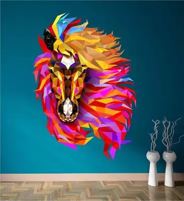 £13.99 • Buy Geometric Horse Head Modern Abstract Wall Art Sticker Self Adhesive Vinyl P5D