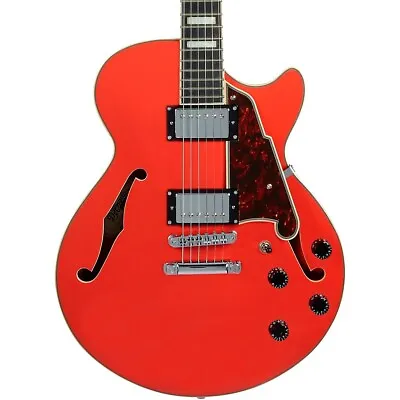 D'Angelico Premier SS Semi-Hollow Electric Guitar Stopbar Tailpiece Fiesta Red • $429.97
