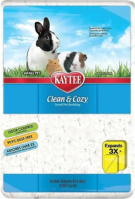 Kaytee Clean & Cozy Super Absorbent Paper Bedding For Cages Hamster 85LWhite • £48.66