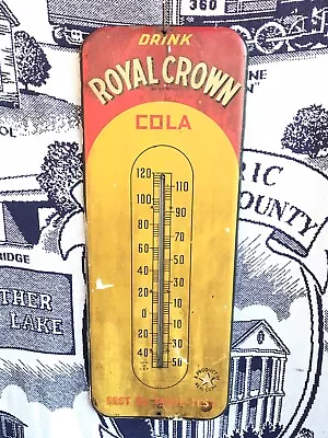 Vintage Drink Royal Crown Cola Best By Taste Test Sign/Thermometer(broken) Used • $249.95