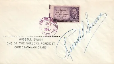 Russell Swann Magician Hand Signed Autograph First Day Cover 1947 • $39.99