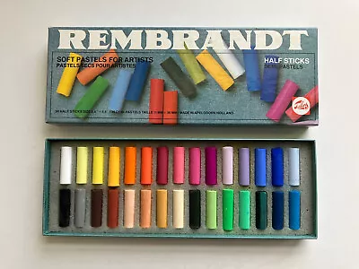 Vintage REMBRANDT SOFT PASTELS Artists Talens 30 PCs. Made In Holland NICE! • $34.98