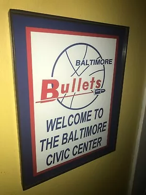 Baltimore Bullets Throwback Basketball Stadium Bar Man Cave Advertising Sign • $27.99