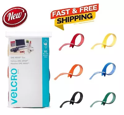 VELCRO Brand ONE-WRAP Bundling Strap – Reusable Fasteners 60 Ties 8 X 12 In • $19.99