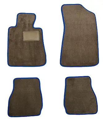 1987 - 1992 BMW 3 Series E30 Convertible DARK BEIGE Floor Mats With BLUE EDGING • $89.99