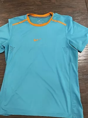 Rafa Nadal Nike Shirt Large Teal Orange Dri-Fit Rafael • $25