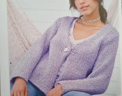 Easy Super Chunky/bulky Knitting Pattern  Cardigan 32 - 42  (992) • £1.95