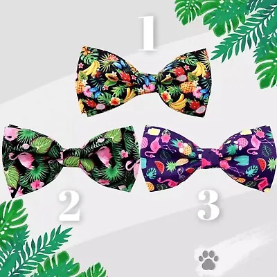 £3.99 • Buy Hawaiian Dog Bow Tie, Summer Tropical Pet Puppy Accessories, Elastic UK
