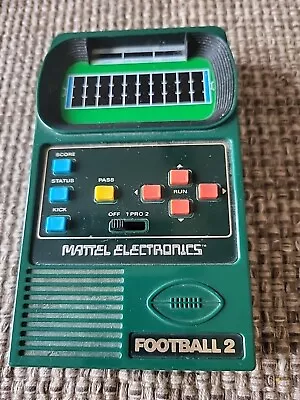 VINTAGE MATTEL FOOTBALL 2 ELECTRONIC HANDHELD GAME ~ 1978 ~ Lights Up Per Photo. • $23.75