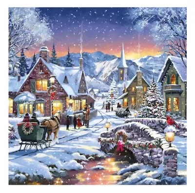 Christmas Victorian Street Scene ~ Charity Christmas Card ~ SINGLE CARD~See Desc • £2.25