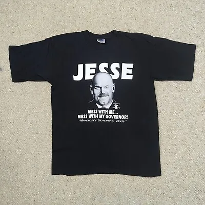 WWF Vintage 90s Jesse Ventura For Minnesota Governor T Shirt Size XL Black • $12.44