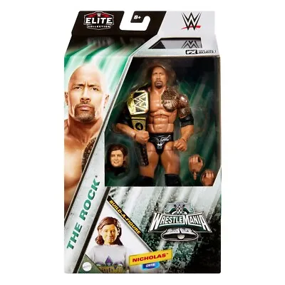 2024 Mattel WWE Elite Collection WrestleMania 2024 The Rock MOC WWF • $29.95