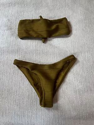 Olive Green Size XS Mara Hoffman Bandeau Bikini Set • $50