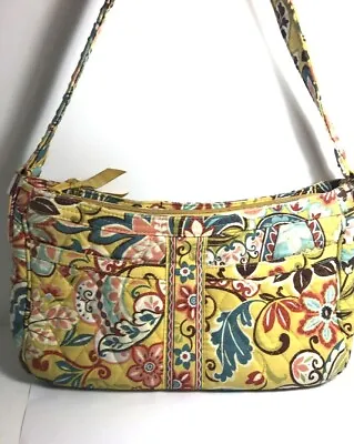 Vera Bradley CASSIDY Quilt Shoulder Bag Retired Provencal Yellow Paisley Floral • $13.50
