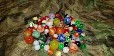 79 Vintage Marbles Including 15 Shooters. All Types And Areas. • $15.99