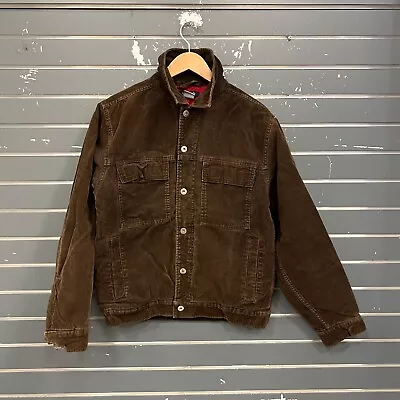 Vtg Hollister Jacket Button Up Corduroy Brown Mens Sz S • $14