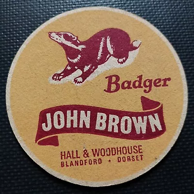 Hall And Woodhouse Beer Mat Uk Cat No 24. John Brown Badger Ales  • £4.80